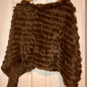 Very cute soft fury shawl/poncho